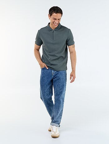 Polo uni pour homme à col polo