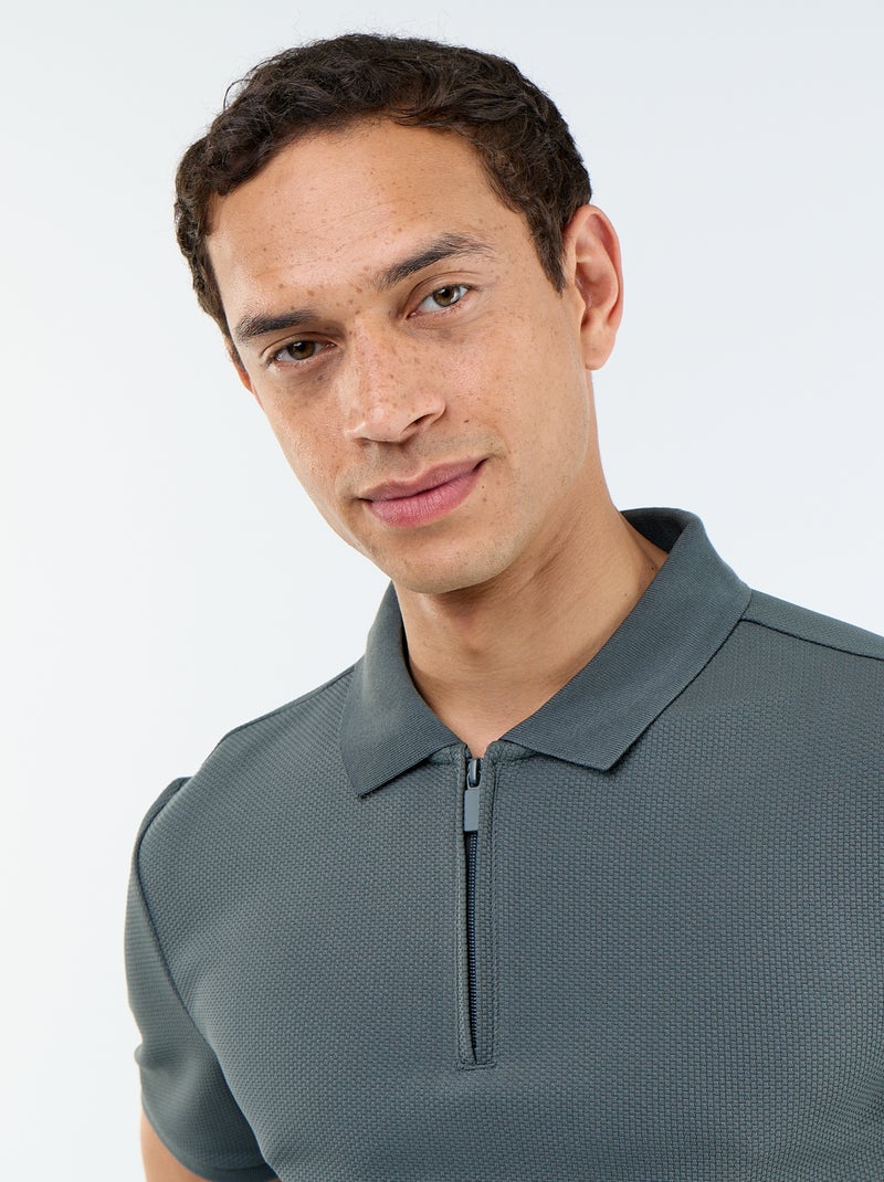 Polo uni à manches courtes pour homme Vert - Kiabi