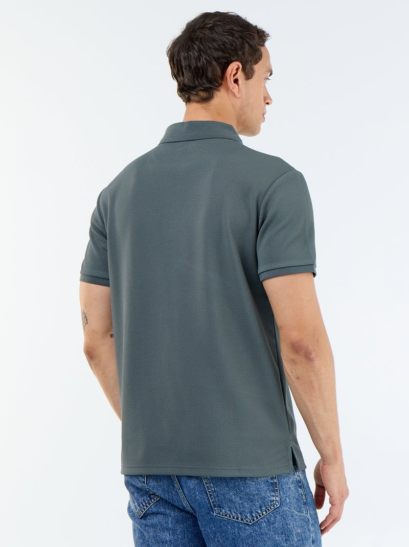 Polo uni à manches courtes pour homme Vert - Kiabi