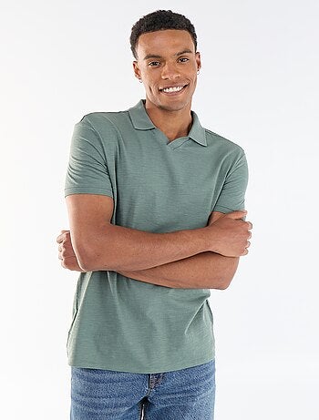 Polo uni pour homme à manches courtes