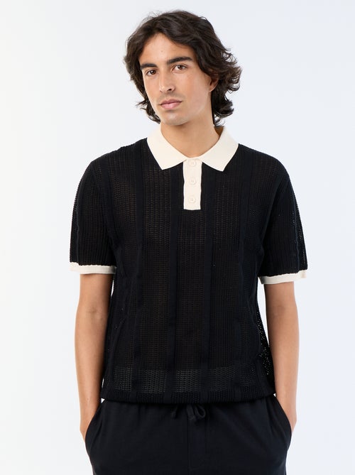 Polo uni en coton pour homme - Kiabi