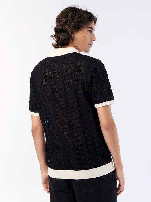 Polo uni en coton pour homme - Kiabi
