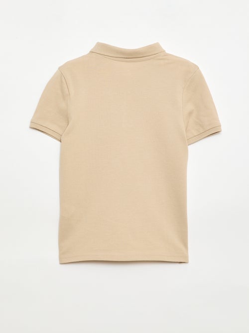 Polo uni en maille piquée - Kiabi