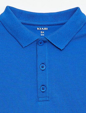 Polo uni en maille piquée