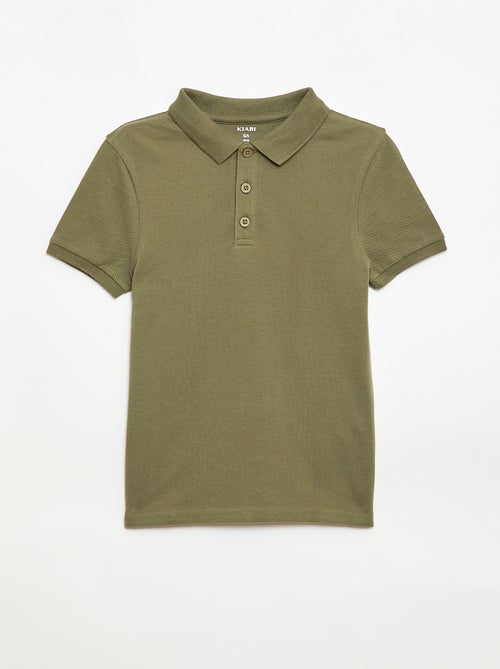 Polo uni en maille piquée - Kiabi