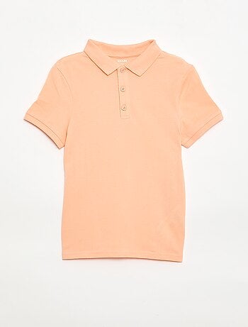 Polo uni en maille piquée