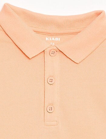Polo uni en maille piquée