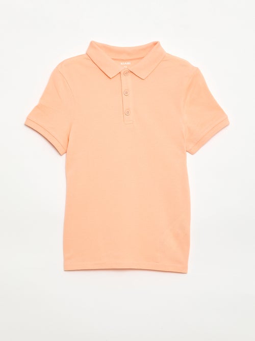 Polo uni en maille piquée - Kiabi