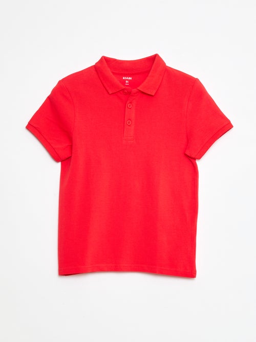 Polo uni en maille piquée - Kiabi