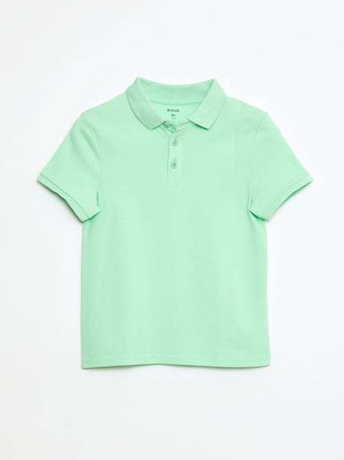 Polo uni en maille piquée - Kiabi