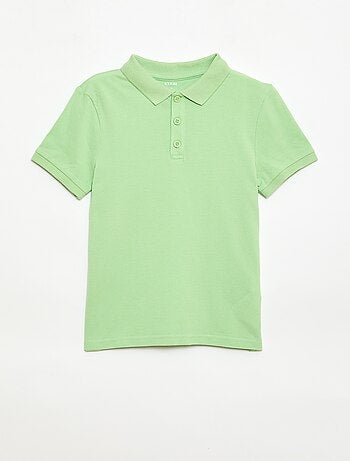Polo uni en maille piquée