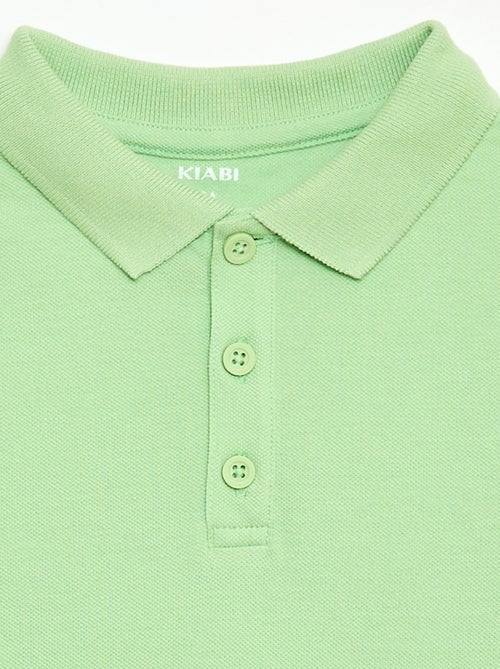 Polo uni en maille piquée - Kiabi
