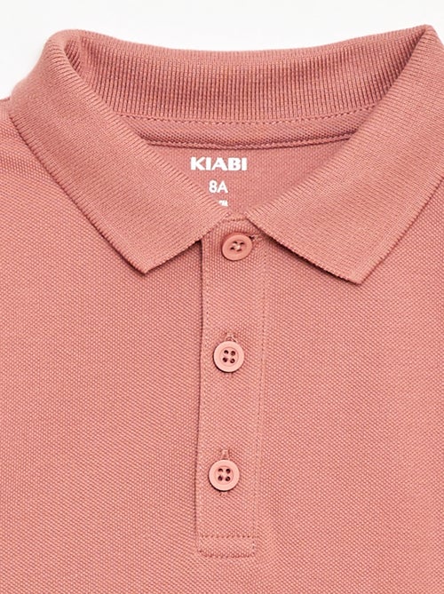 Polo uni en maille piquée - Kiabi