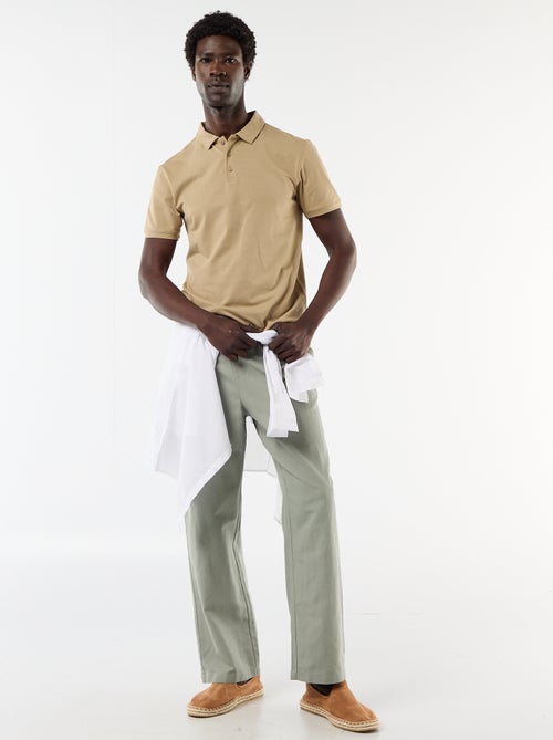 Polo uni homme à manches courtes - Kiabi