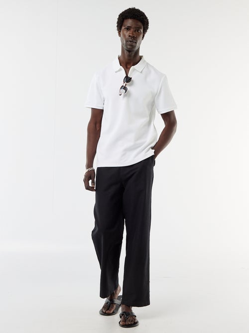 Polo uni pour homme à col polo - Kiabi