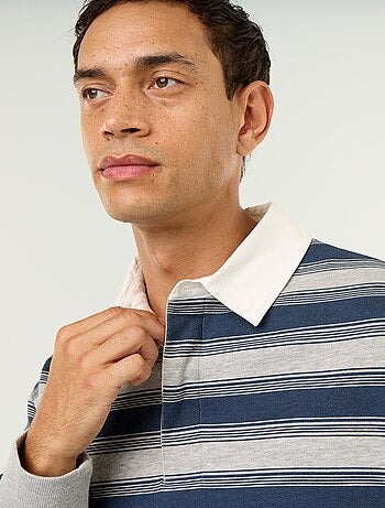 Polo uni style rugby manches longues