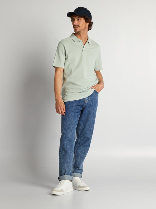 Polo uni texturé - Kiabi