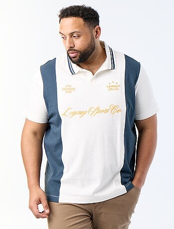 Polo van bedrukt jerseytricot