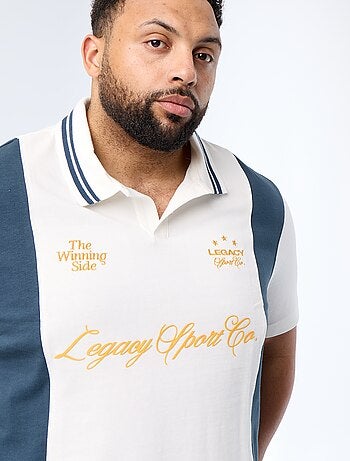 Polo van bedrukt jerseytricot