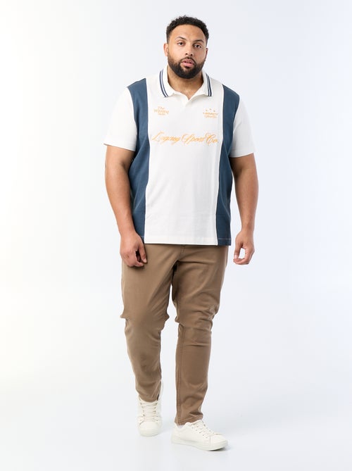 Polo van bedrukt jerseytricot - Kiabi