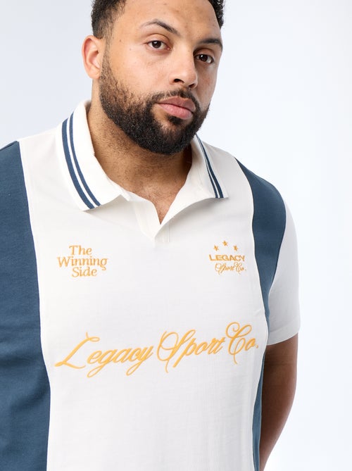 Polo van bedrukt jerseytricot - Kiabi