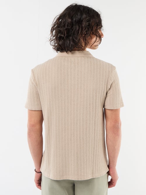 Polo van fantasie ajour-breisel - Kiabi