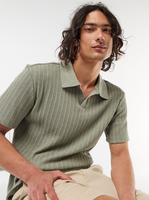 Polo van fantasie ajour-breisel - Kiabi