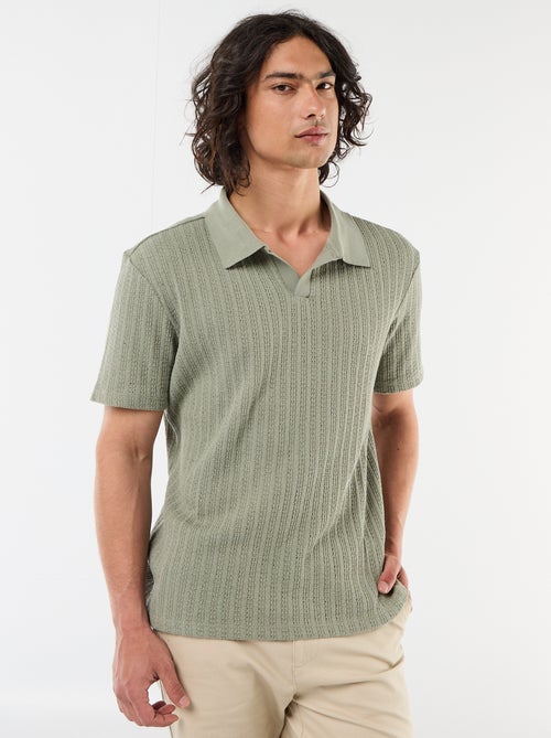 Polo van fantasie ajour-breisel - Kiabi