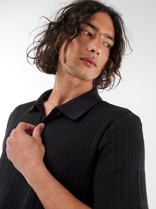 Polo van fantasie ajour-breisel - Kiabi