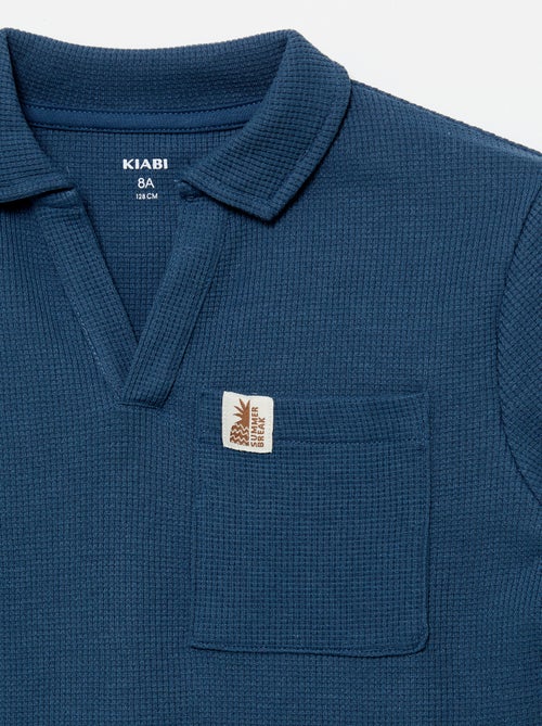 Polo van gewafelde stof - Kiabi