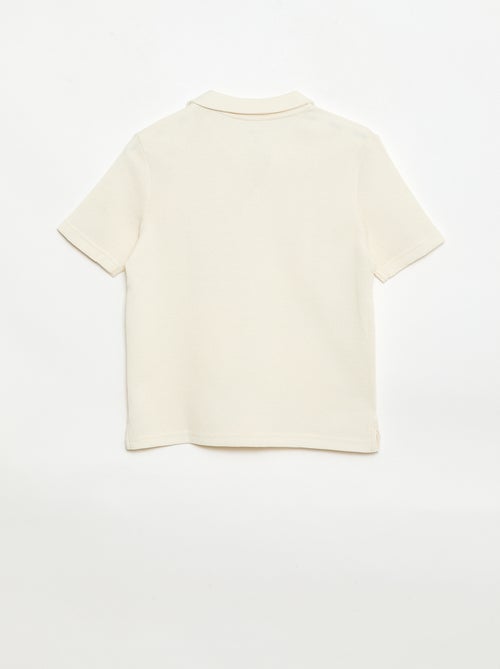 Polo van gewafelde stof - Kiabi