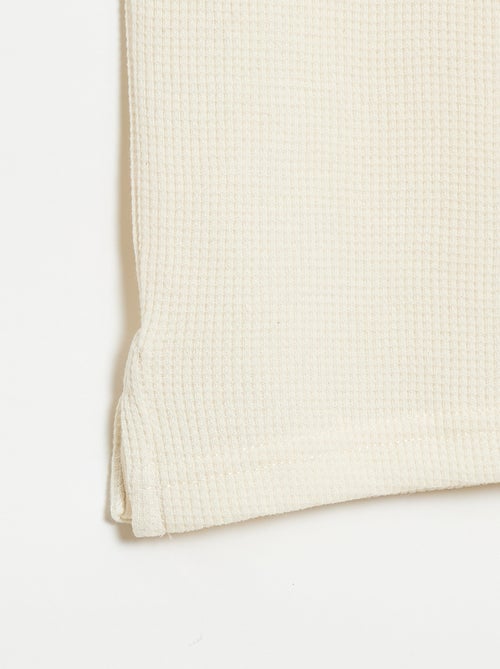 Polo van gewafelde stof - Kiabi