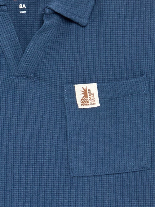 Polo van gewafelde stof - Kiabi Polo van gewafelde stof - Kiabi