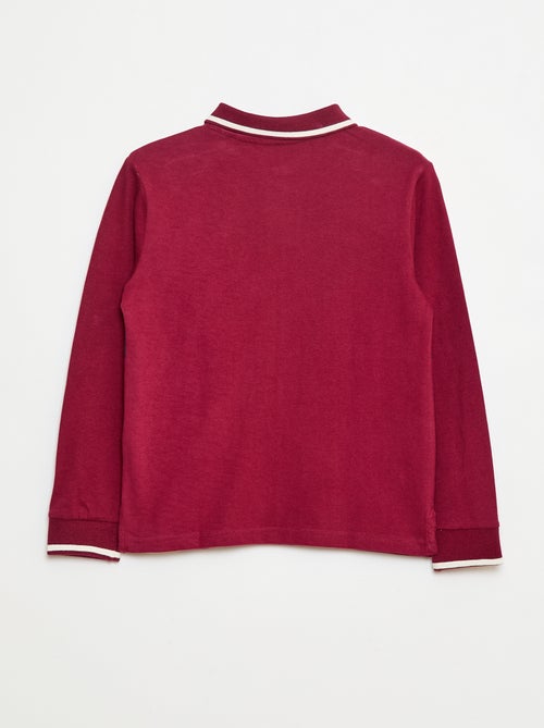 Polo van jersey in rugbystijl - Kiabi
