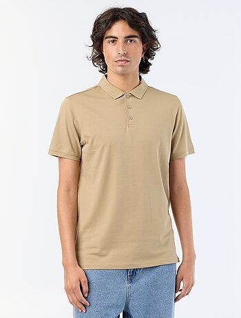 Polo van jerseytricot met knoopsluiting