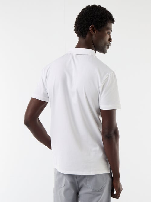 Polo van jerseytricot met knoopsluiting - Kiabi