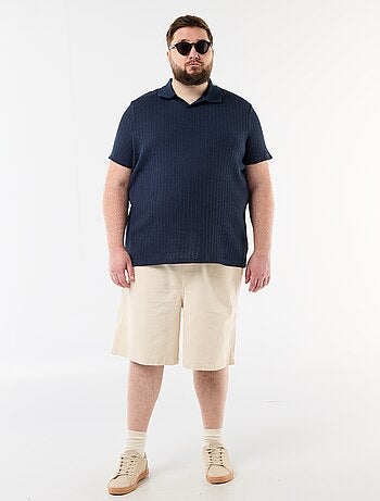 Polo van jerseytricot met korte mouwen