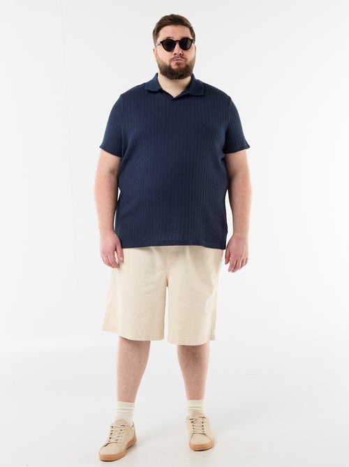 Polo van jerseytricot met korte mouwen - Kiabi