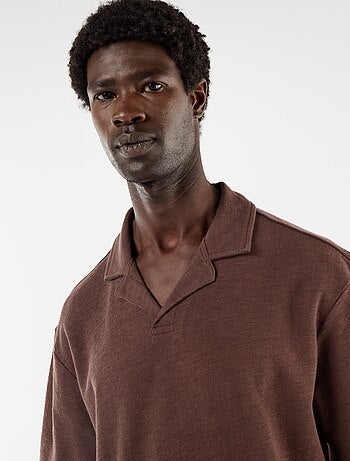 Polo van jerseytricot met korte mouwen