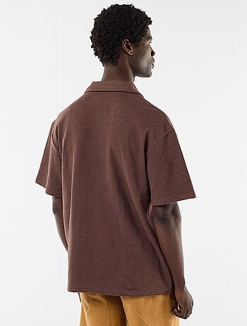 Polo van jerseytricot met korte mouwen