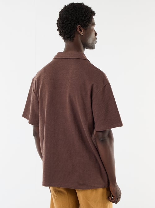 Polo van jerseytricot met korte mouwen - Kiabi