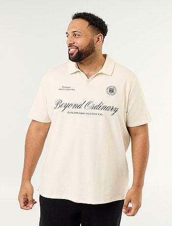 Polo van jerseytricot met korte mouwen