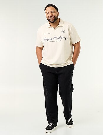 Polo van jerseytricot met korte mouwen