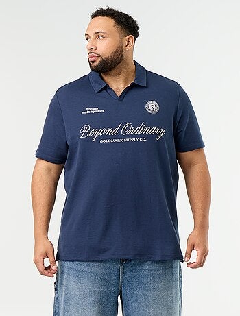 Polo van jerseytricot met korte mouwen
