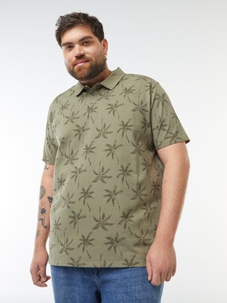 Polo van katoenpiqué met korte mouw