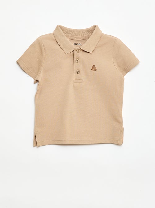Polo van katoenpiqué met korte mouwen - Kiabi