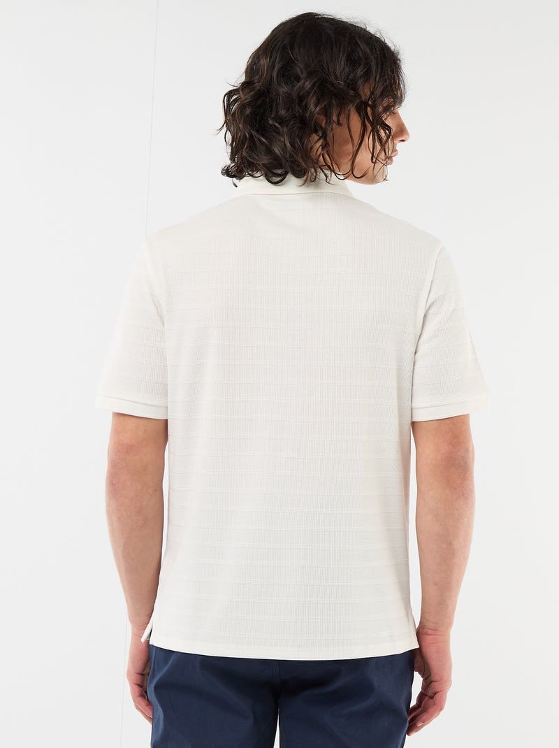 Polo van katoenpiqué met korte mouwen Biege - Kiabi