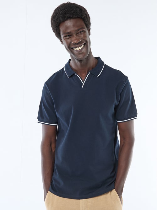 Polo van katoenpiqué met korte mouwen - Kiabi