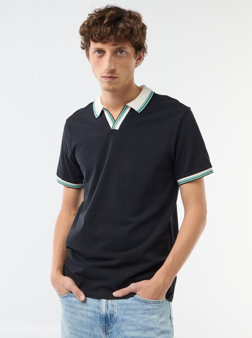 Polo van katoenpiqué met korte mouwen - Kiabi