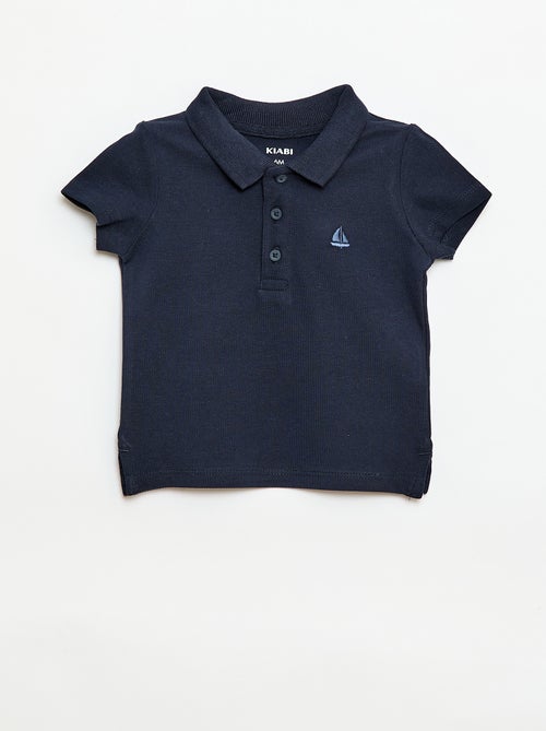 Polo van katoenpiqué met korte mouwen - Kiabi